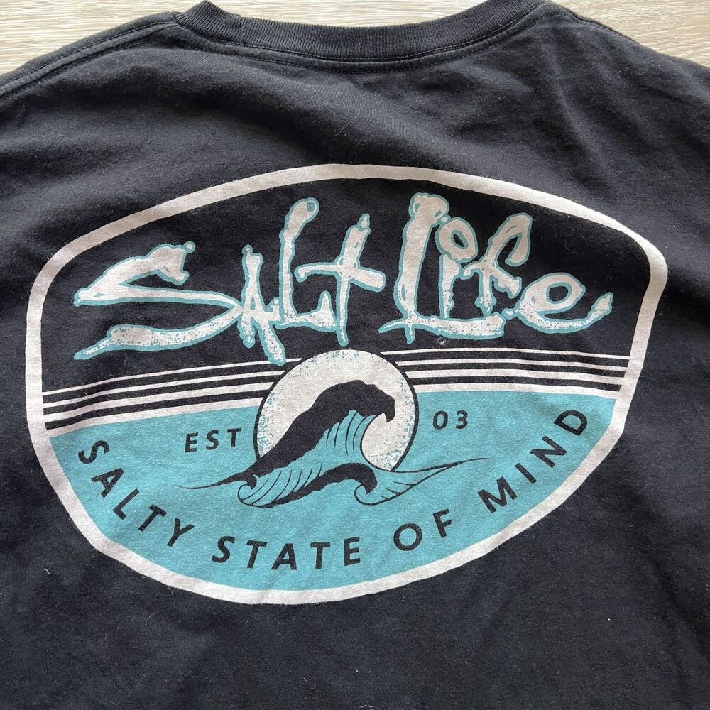 Salt Life Black Long Sleeve Men's Shirt- Size M